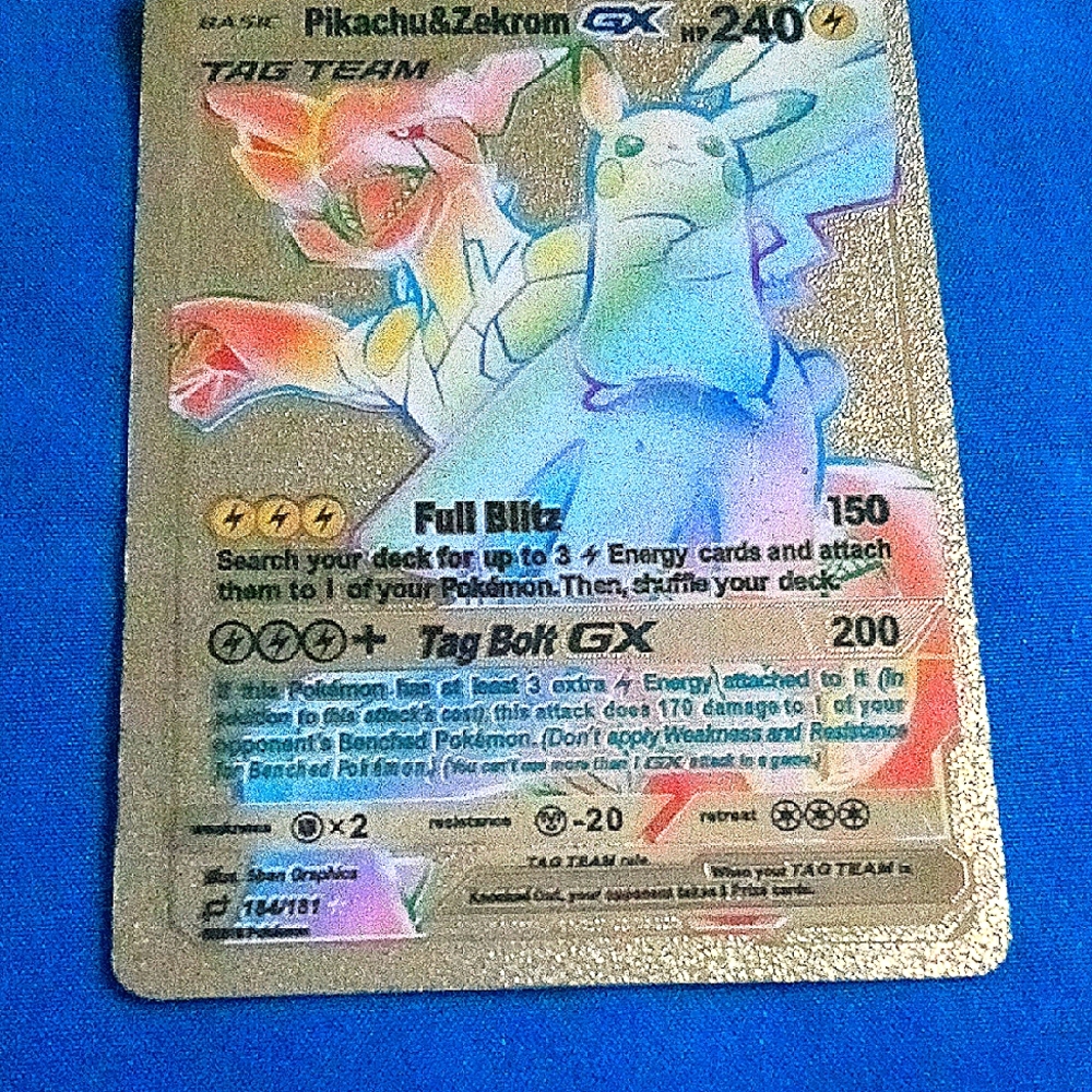 Pikachu & Zekrom GX Tag Team Card